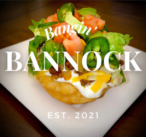 Indian taco with Bangin' Bannock