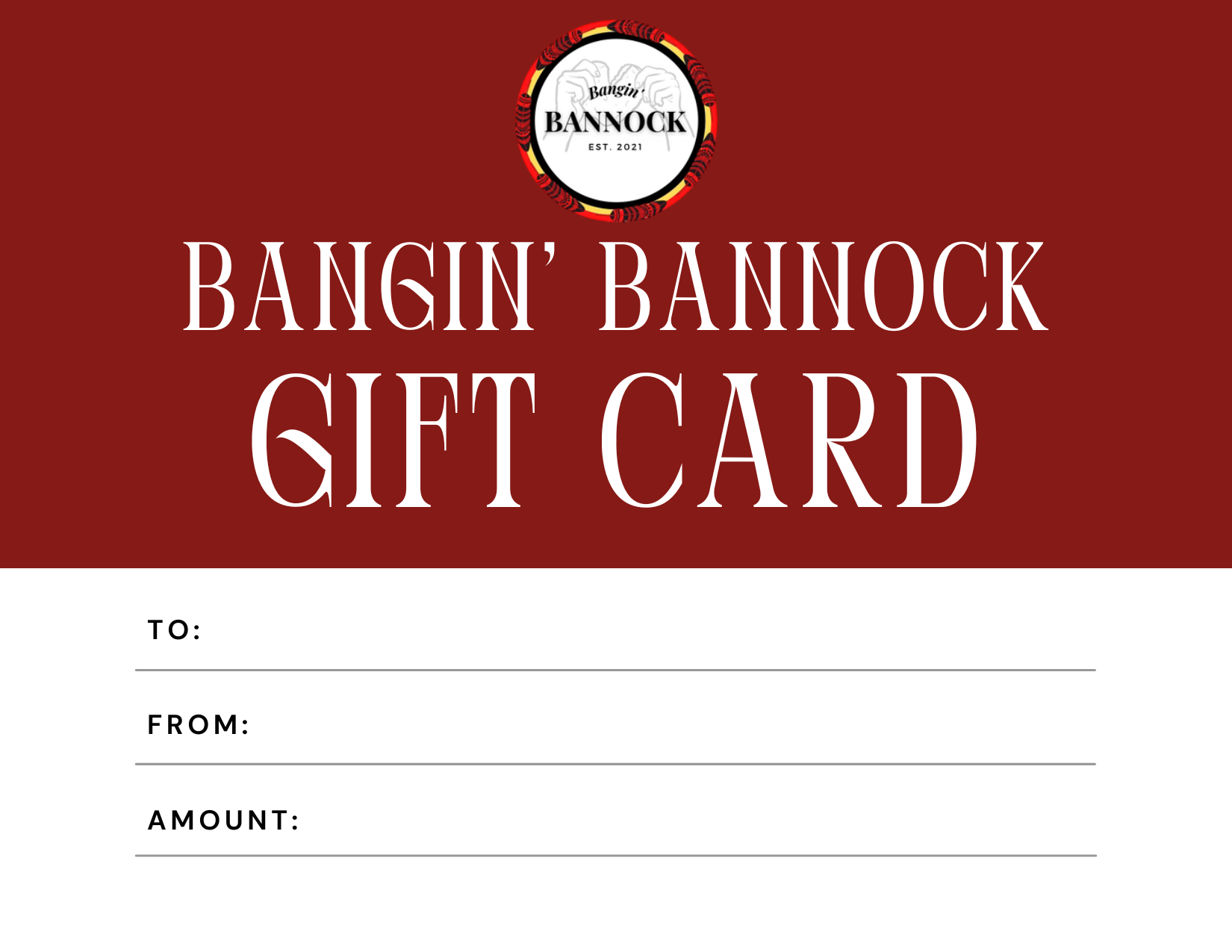 BANGIN' BANNOCK GIFT CARD